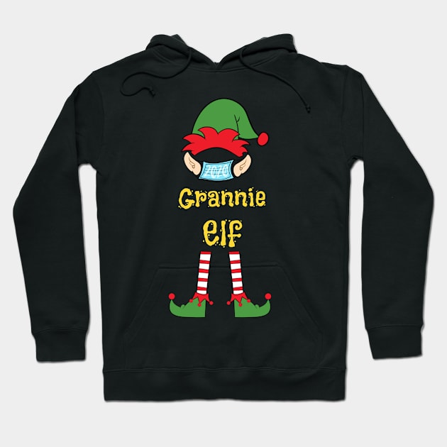 2020 Masked Christmas Elf Family Group Matching Shirts -  Grannie Hoodie by Funkrafstik